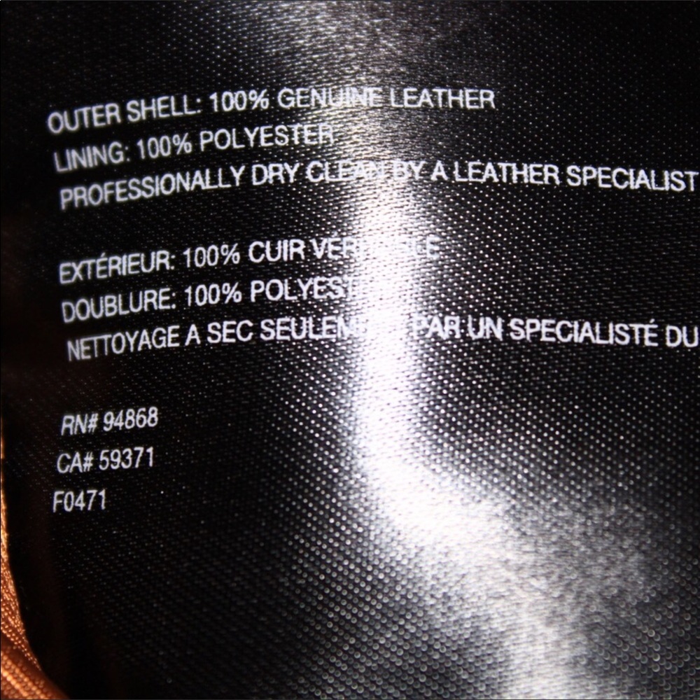 Bernardo Saddle Brown Leather Quilt Moto Jacket 3X - Picture 16 of 16